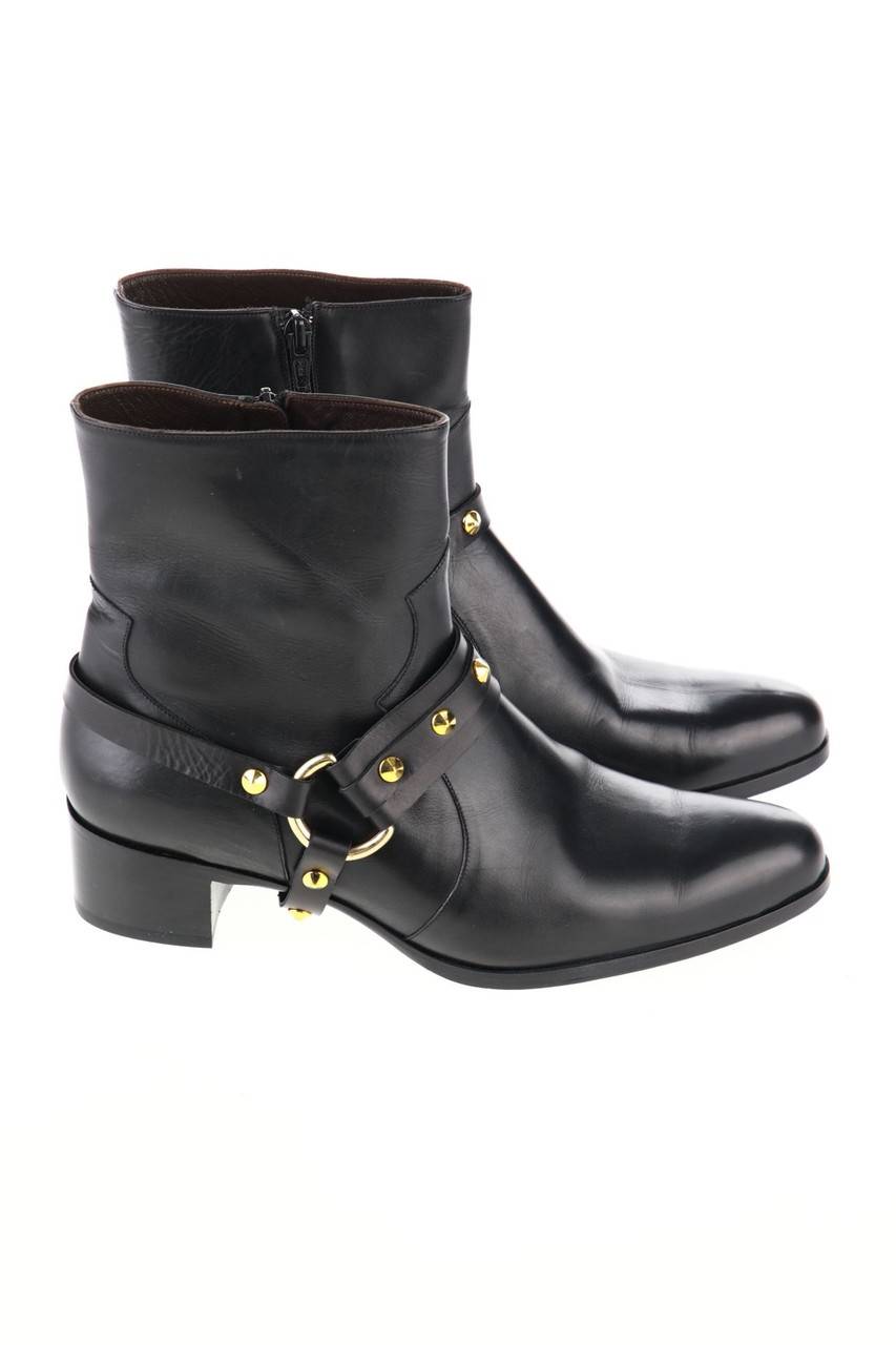 Carou GRANDINETTI Leder-Stiefeletten mit Nieten Fabrikpreis