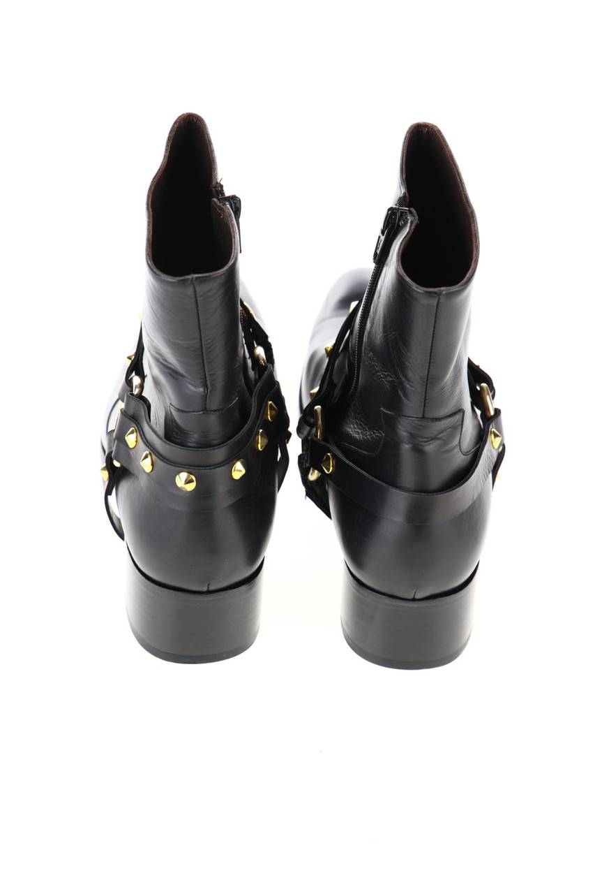 Carou GRANDINETTI Leder-Stiefeletten mit Nieten Fabrikpreis