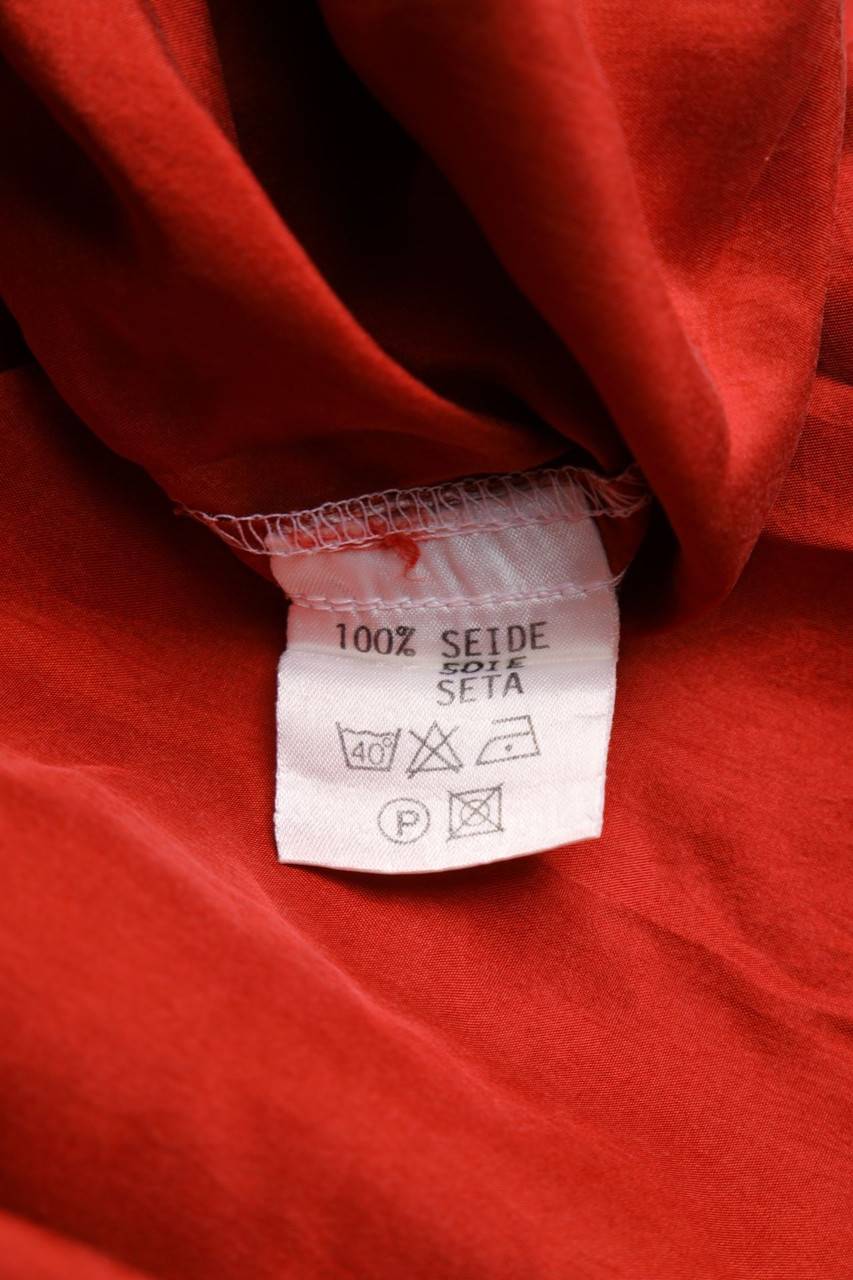 Carou VINTAGE Kurzarm-Hemd Casual uni aus Seide mit aufgesetzten Taschen Valentinstagsangebot
