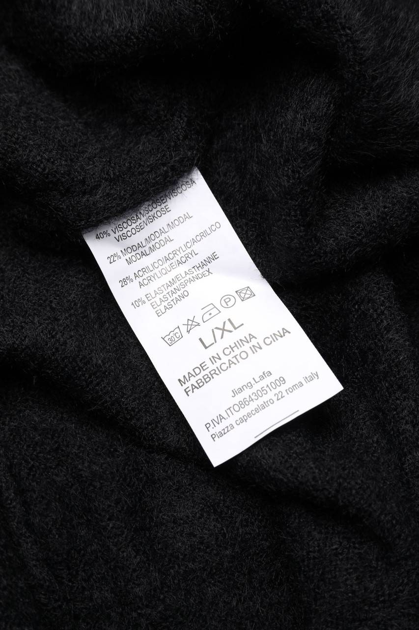 Carou Ohne Label Strickkleid mit Rollkragen Rabatt