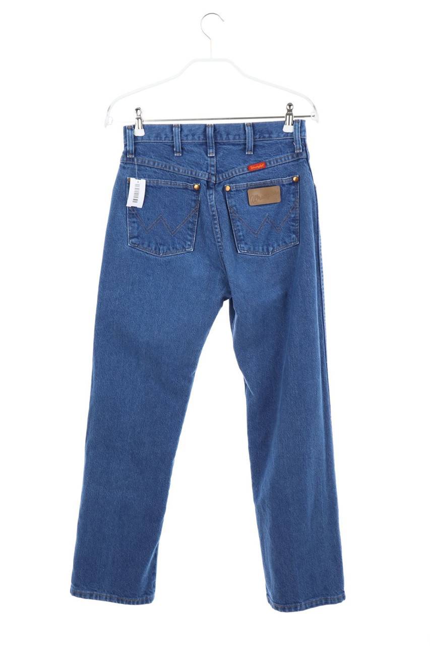 Carou WRANGLER Raw Denim Straight Cut Jeans mit Logo-Patch Saisonschlussverkauf