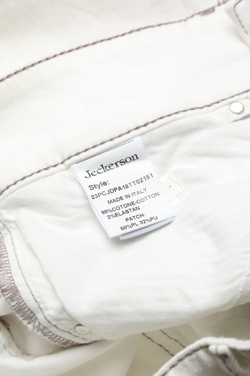 Carou Jeckerson Skinny-Jeans mit Kunstleder-Details Neueste Mode