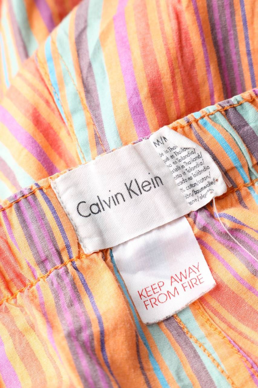 Carou Calvin Klein Streifen-Hose mit Logo-Print Letzter Tag