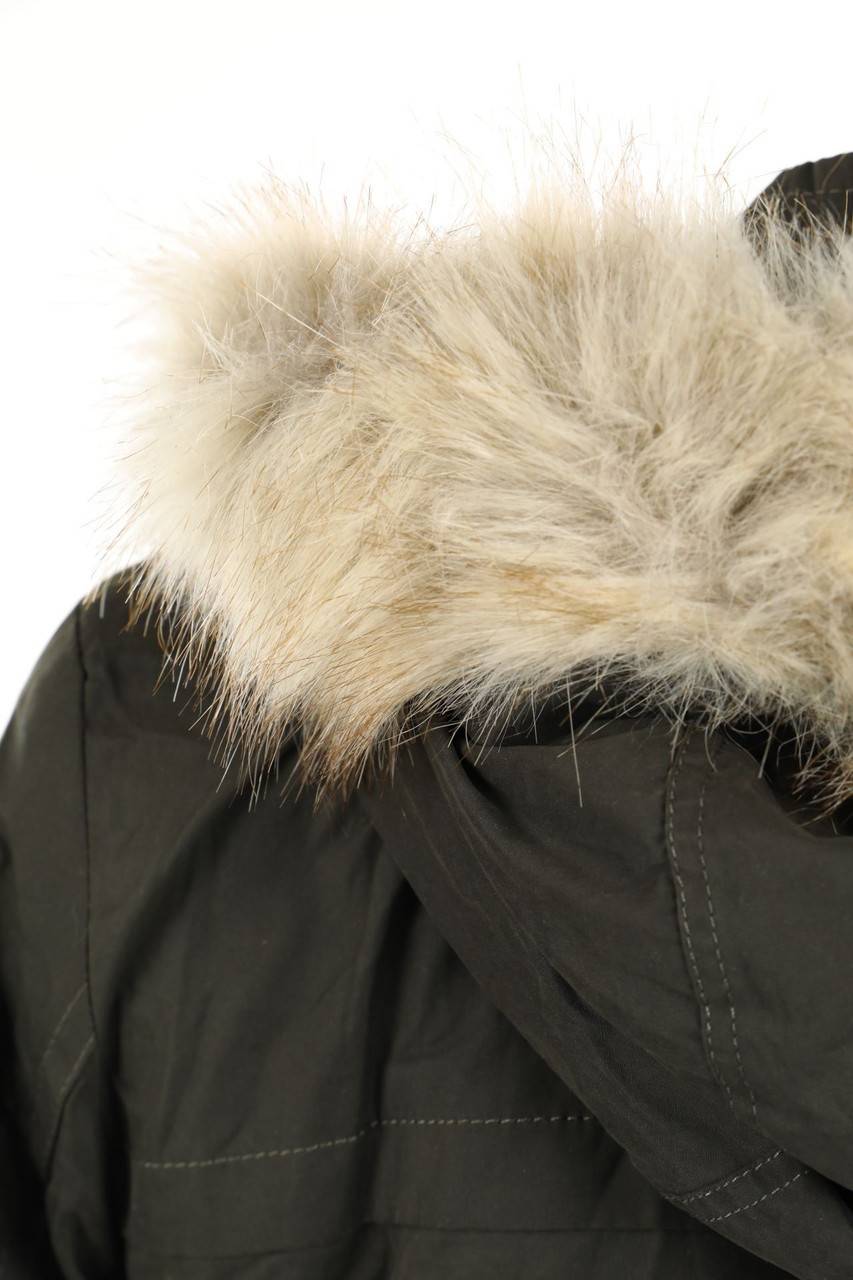 Carou Chicorée Parka mit Fake Fur-Besatz Sonderangebot der Fabrik