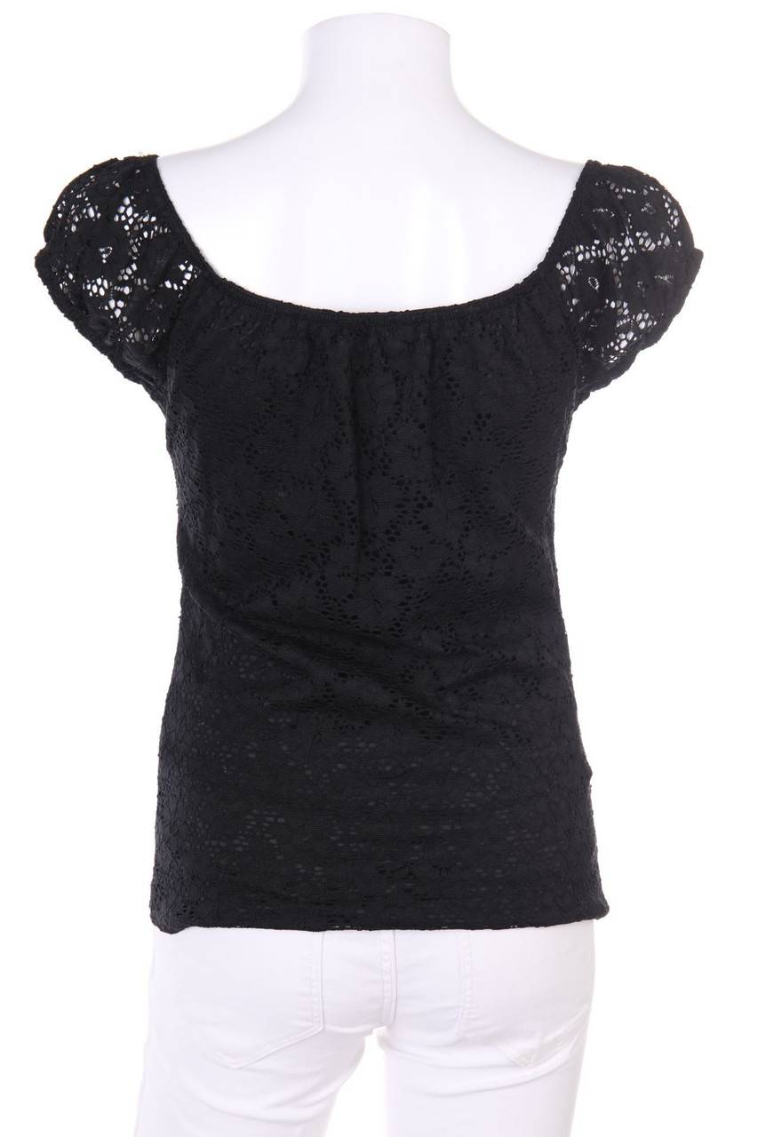 Carou NO EXCUSE Bluse aus Spitze mit Reißverschluss Fabrikladen