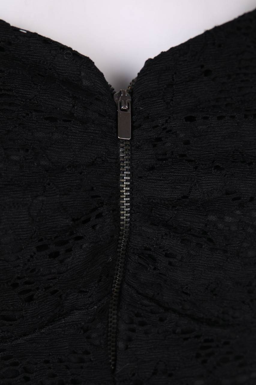 Carou NO EXCUSE Bluse aus Spitze mit Reißverschluss Fabrikladen