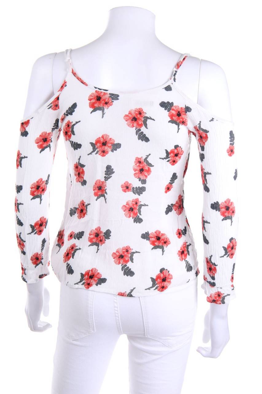 Carou RAINBOW Cold-Shoulder-Bluse mit floralem Muster Begrenzt auf 3 Tage