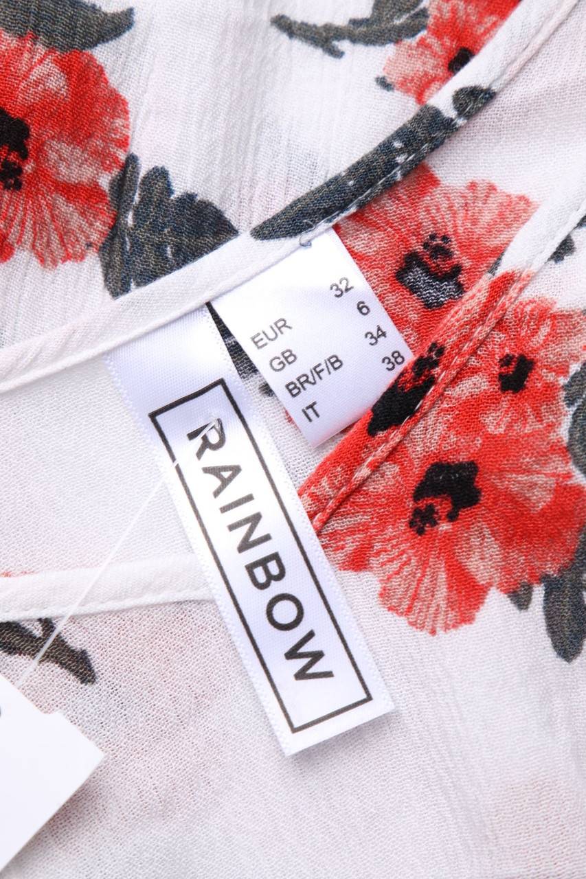 Carou RAINBOW Cold-Shoulder-Bluse mit floralem Muster Begrenzt auf 3 Tage