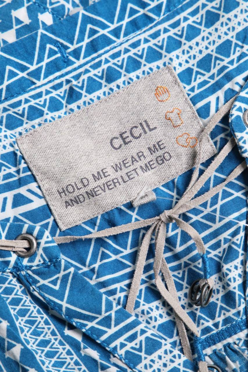 Carou CECIL Bluse mit geometrischem Muster aus Viskose im Angebot