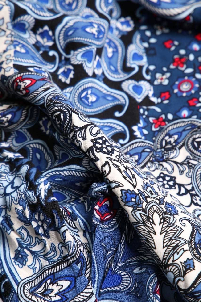 Carou Ohne Label Bluse mit Paisley-Print aus Viskose Schlussverkauf
