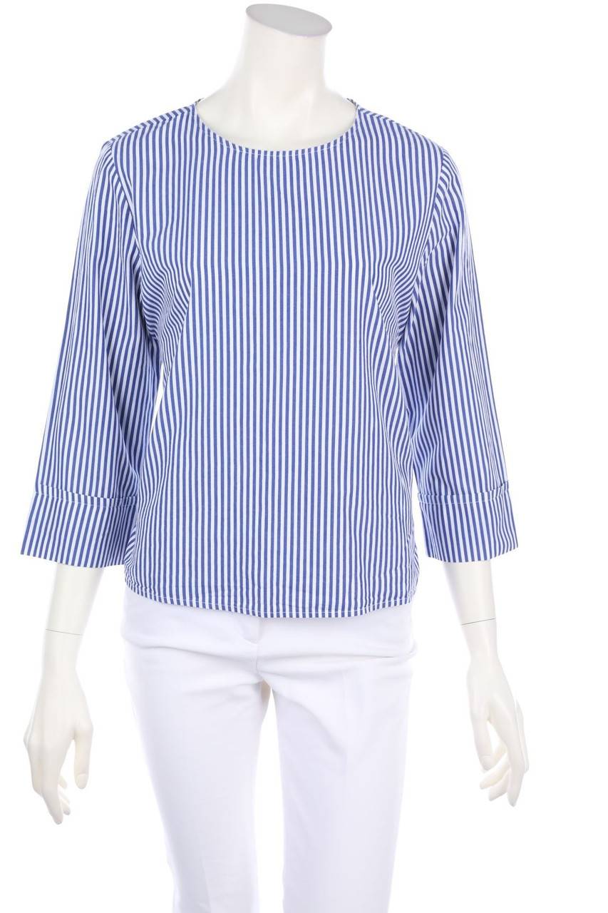 Carou OPUS Streifen-Bluse mit 3/4-Ärmel Jubiläumsangebot