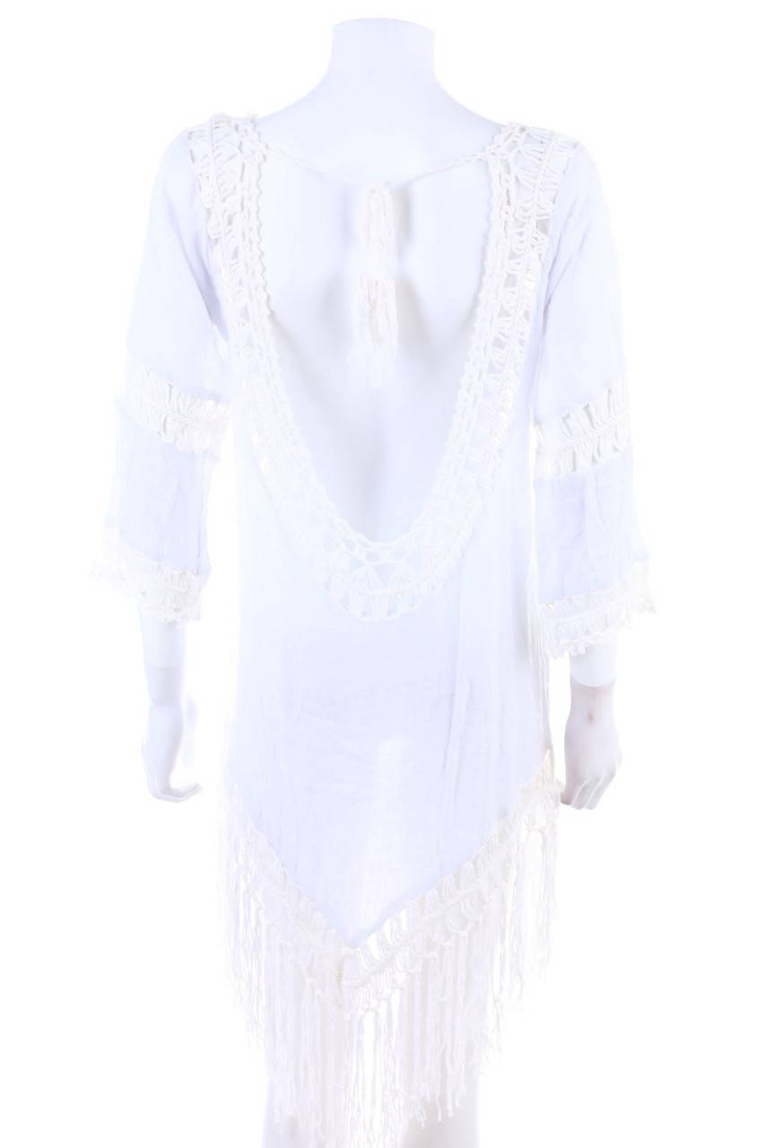 Carou Ohne Label Tunika-Bluse mit Fransen Blitzangebot