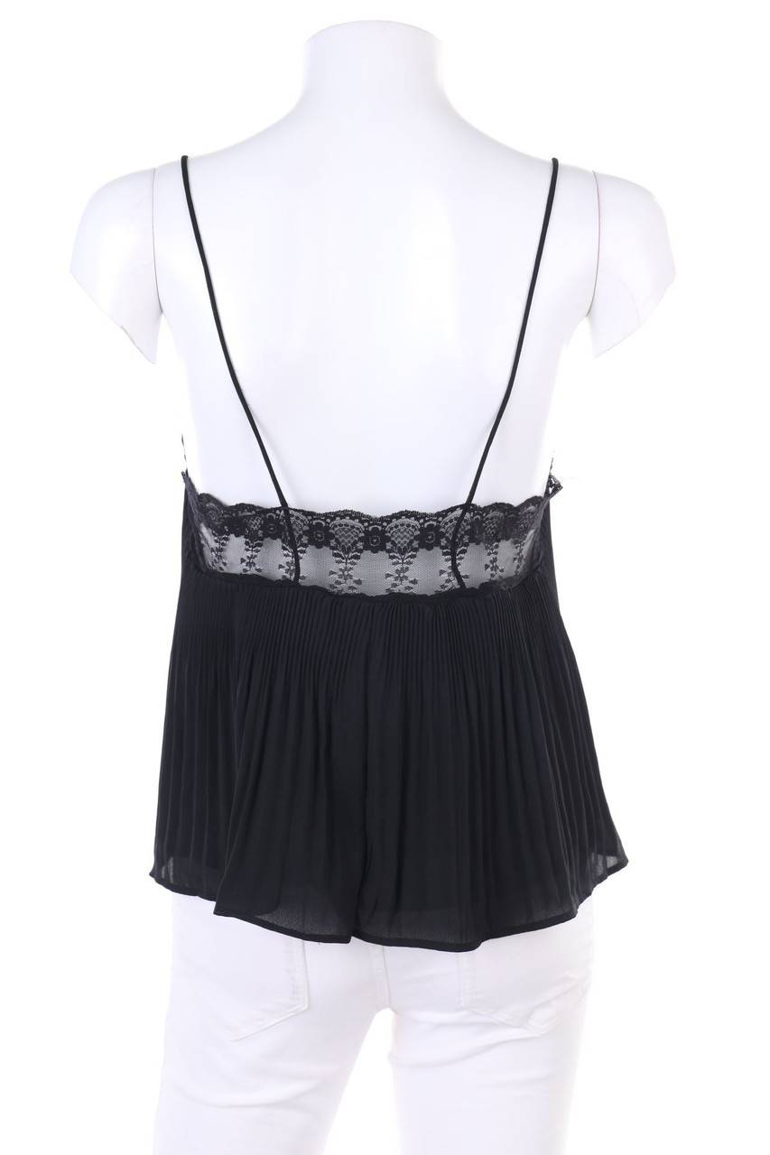 Carou ZARA Plissee-Blusentop mit Spitze Super Rabatt