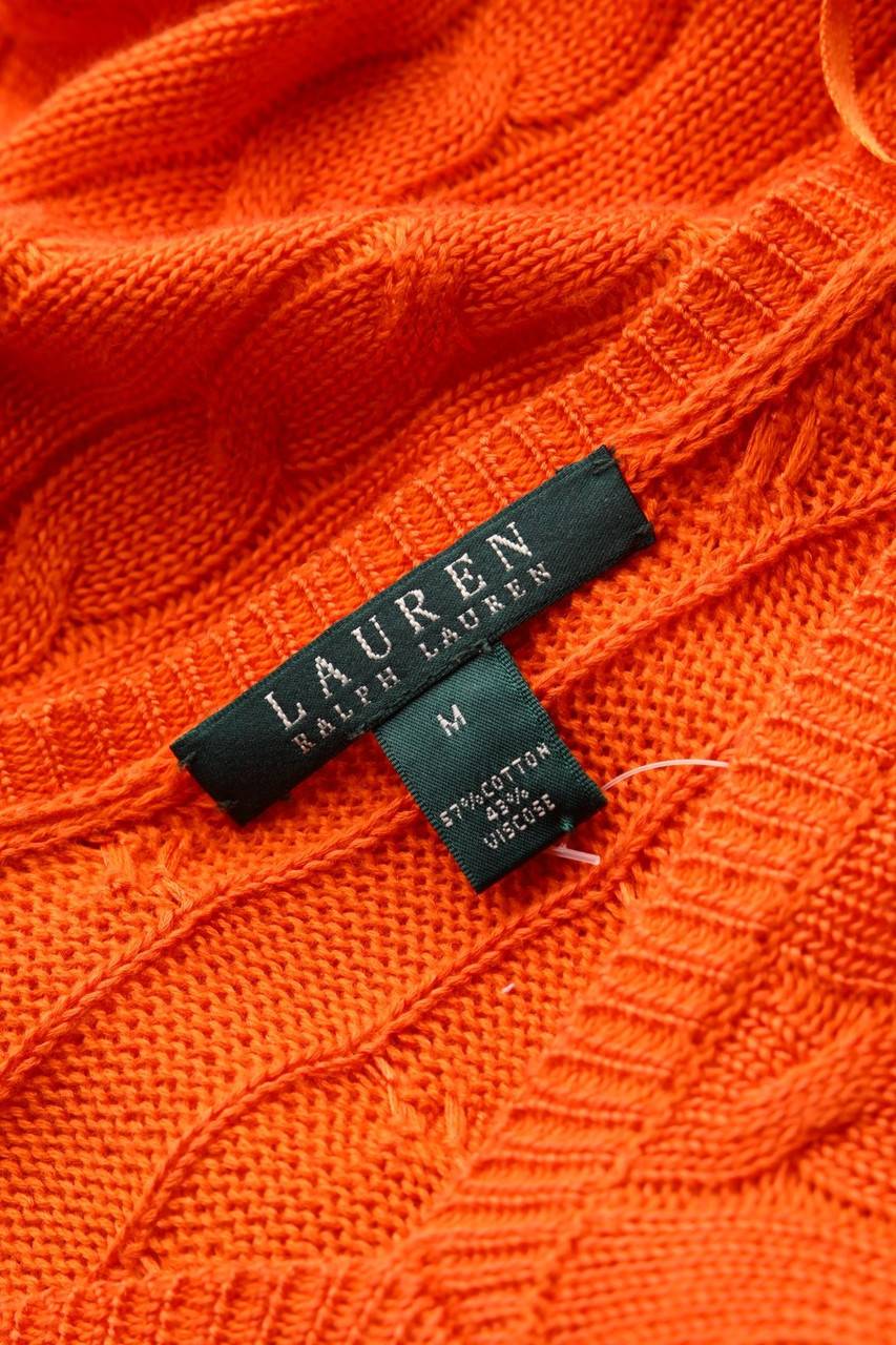 Carou LAUREN RALPH LAUREN Strick-Pullover aus Baumwoll-Mix mit Zopf-Muster Fabrikpreis