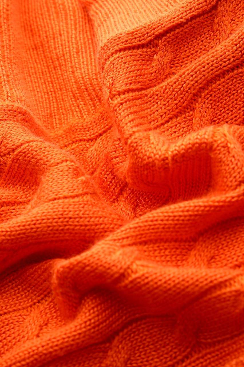 Carou LAUREN RALPH LAUREN Strick-Pullover aus Baumwoll-Mix mit Zopf-Muster Fabrikpreis