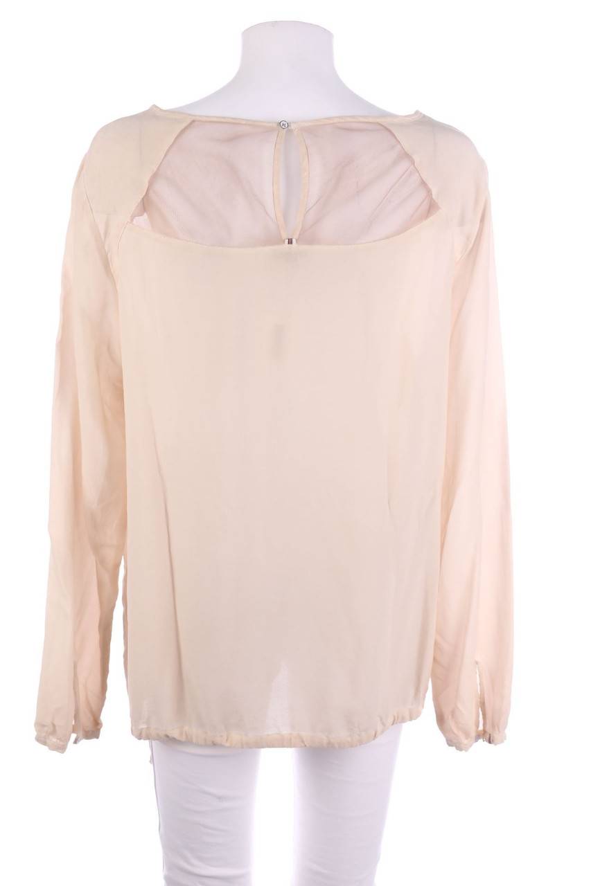 Carou NILE Garment Dyed-Bluse aus Seide mit Mesh-Einsatz Online Shopping