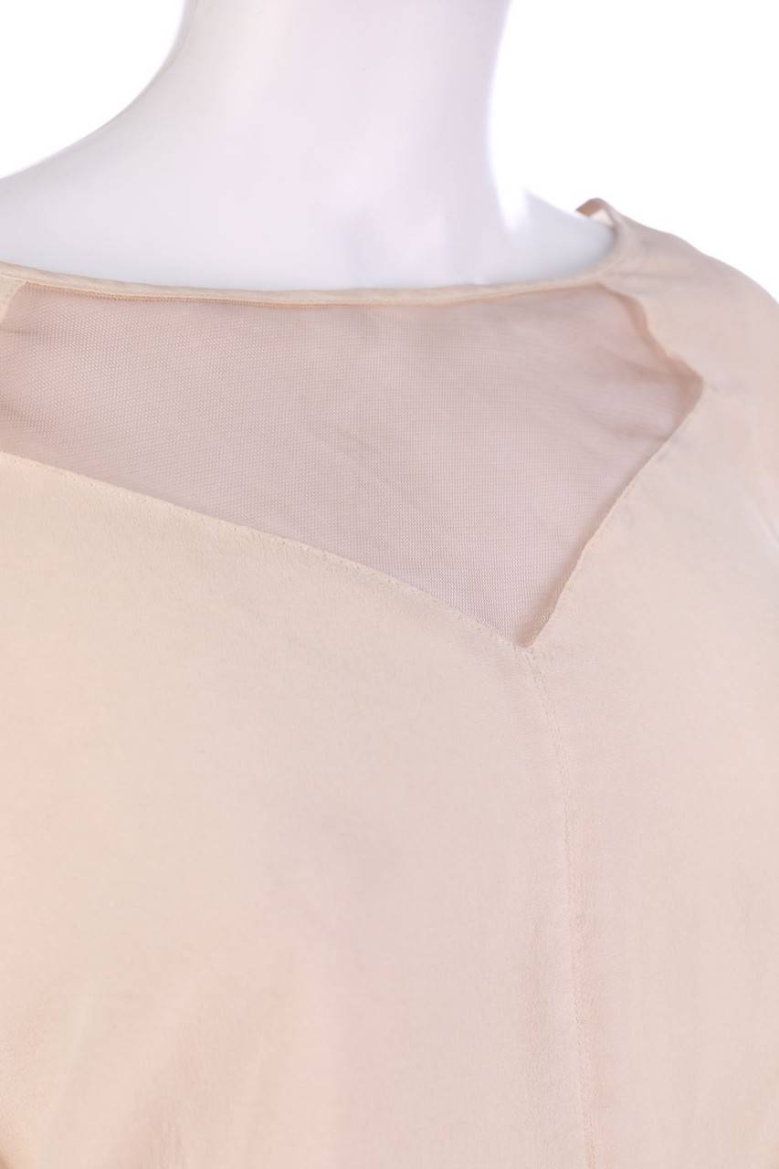 Carou NILE Garment Dyed-Bluse aus Seide mit Mesh-Einsatz Online Shopping