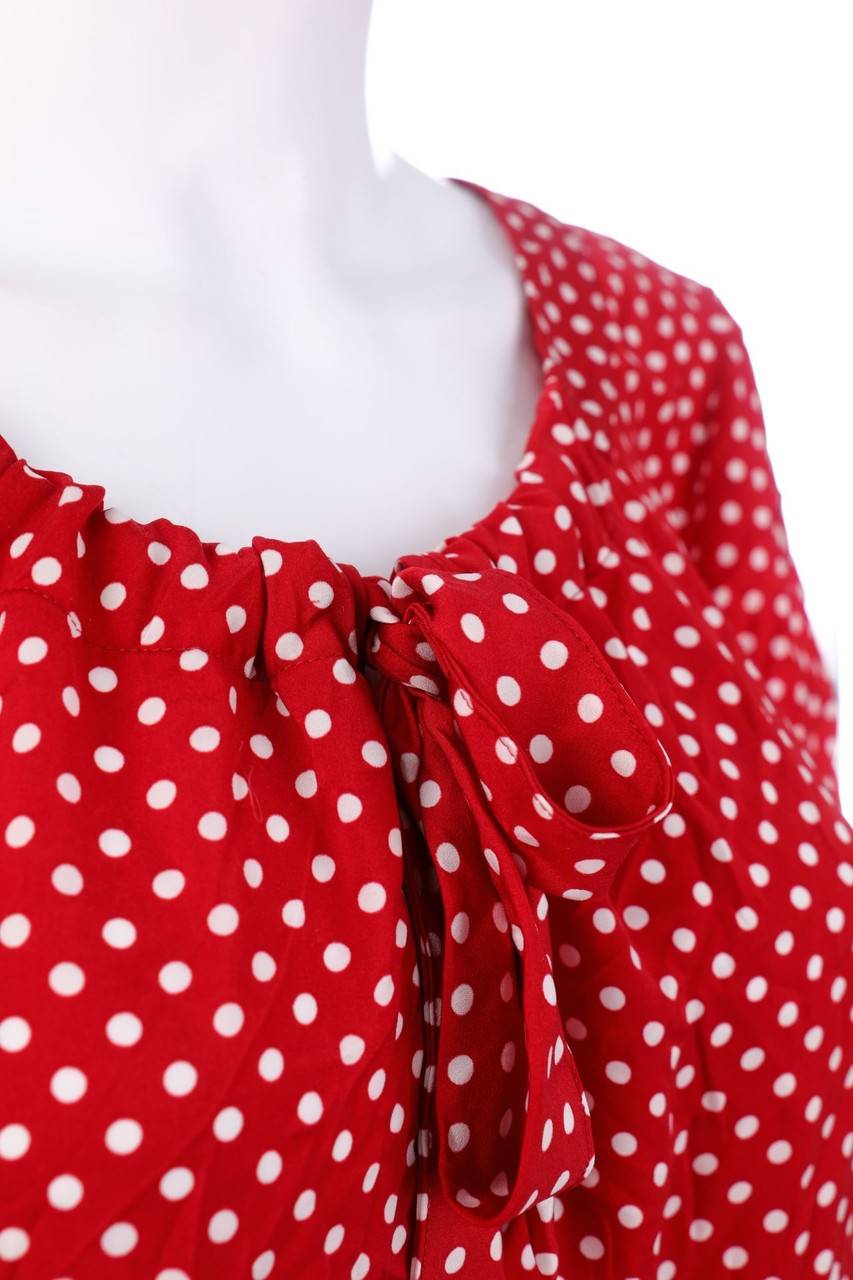 Carou TAIFUN Kurzarm-Bluse mit Polka Dots Valentinstagsangebot