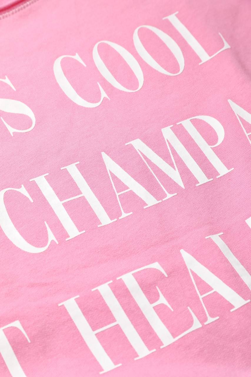 Carou monari Kurzarm-Shirt mit Statement-Print Tägliche Deals