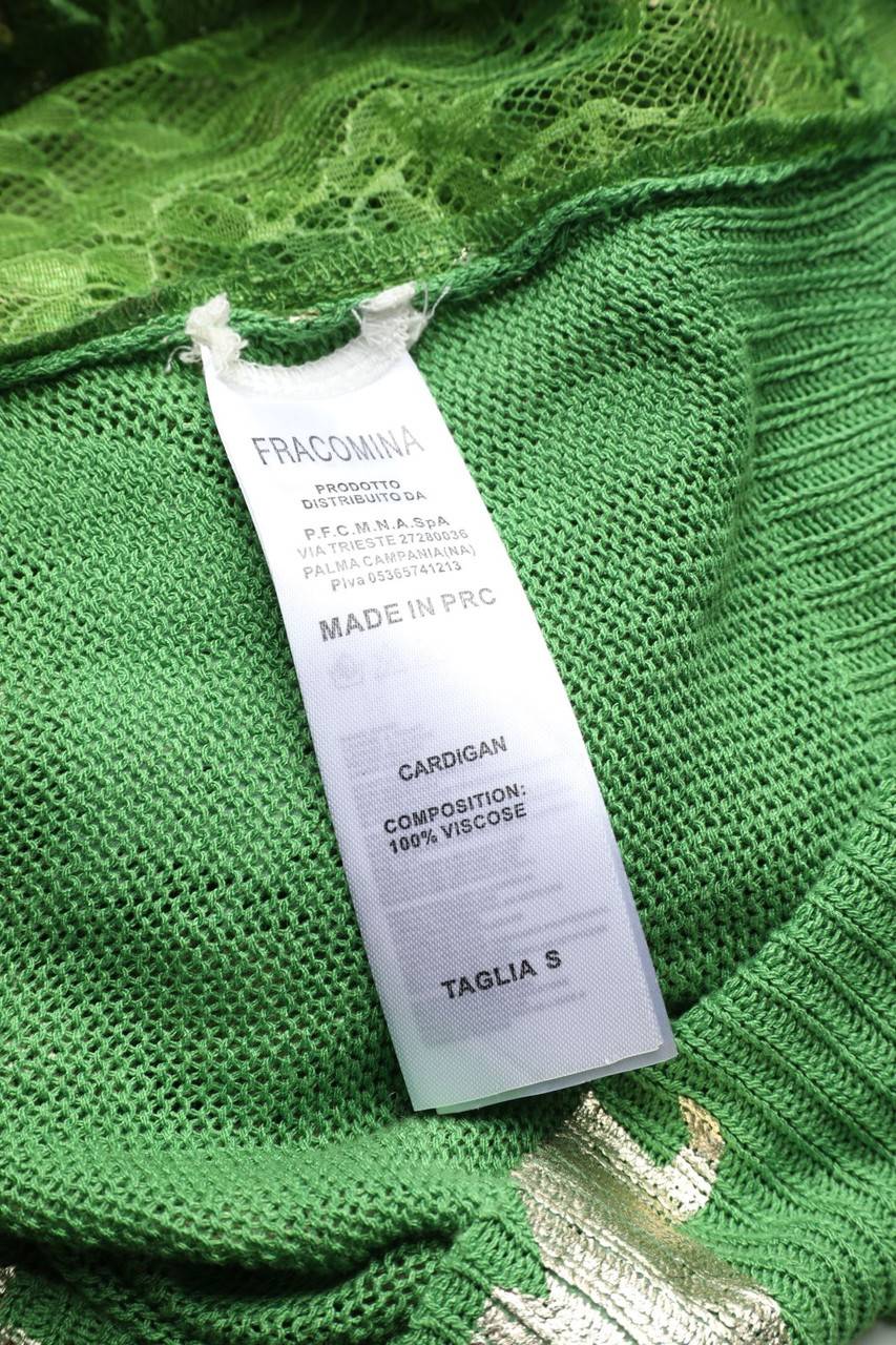 Carou FRACOMINA Spitzen-Cardigan mit Metallic-Effekt Tiefpreis