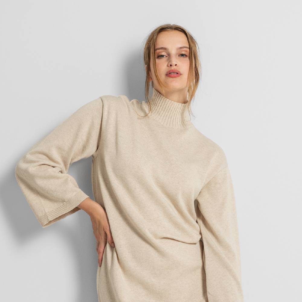 LIVING CRAFTS EELA - Strickkleid - Sand Neuheiten