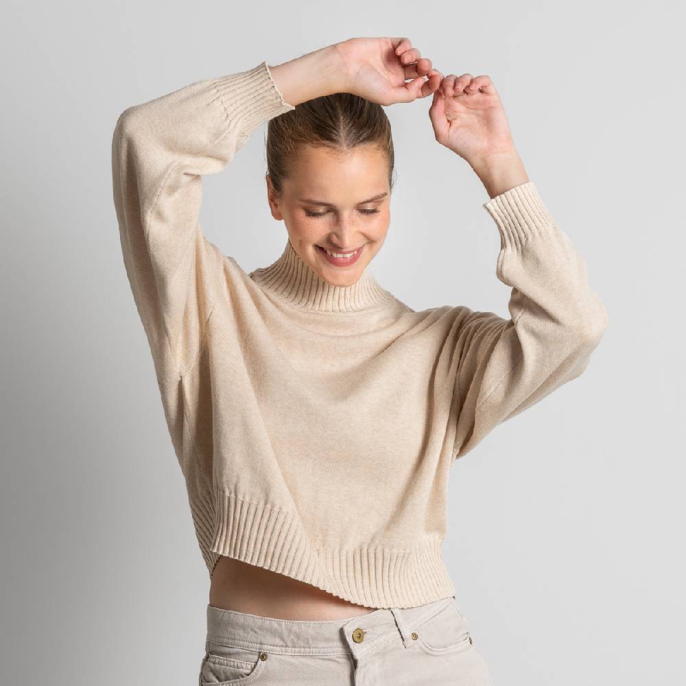LIVING CRAFTS EUGENIE - Oversized Pullover - Sand Saisonale Angebote