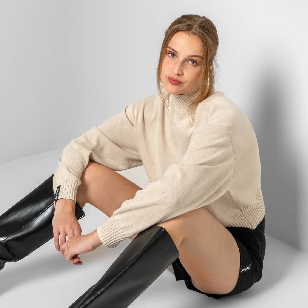 LIVING CRAFTS EUGENIE - Oversized Pullover - Sand Saisonale Angebote