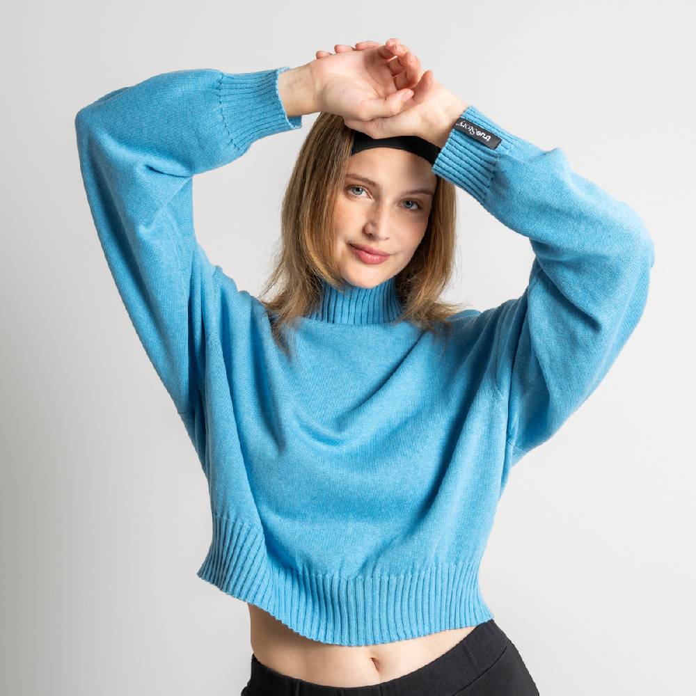 LIVING CRAFTS EUGENIE - Oversized Pullover - Cool Blue Räumungsverkauf