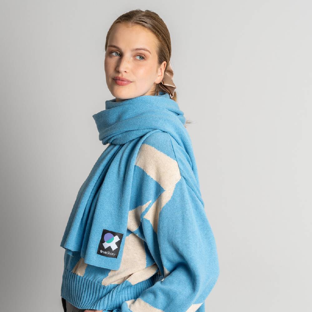 LIVING CRAFTS ELLIS - Schal - Cool Blue Sonderangebote