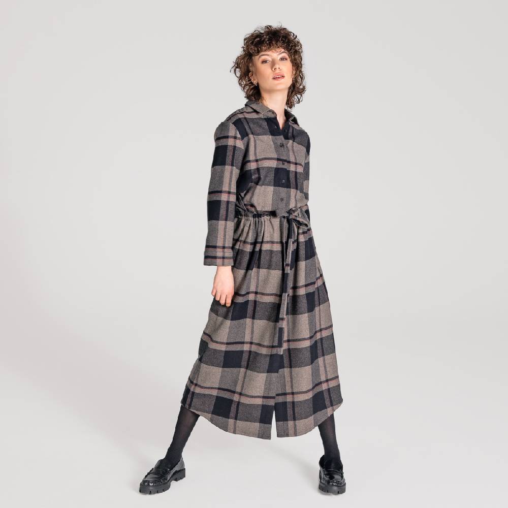 LIVING CRAFTS CHARU - Kleid - Black Check Letzte 3 Tage