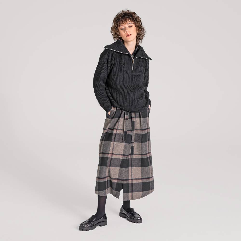 LIVING CRAFTS CHARU - Kleid - Black Check Letzte 3 Tage