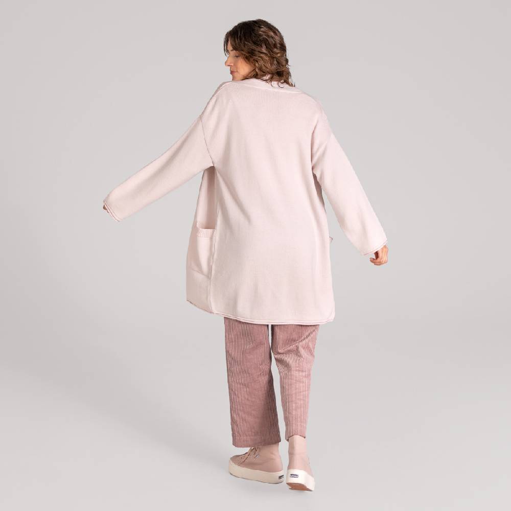 LIVING CRAFTS ANIEK - Strickjacke lang - Nude Begrenzt auf 3 Tage