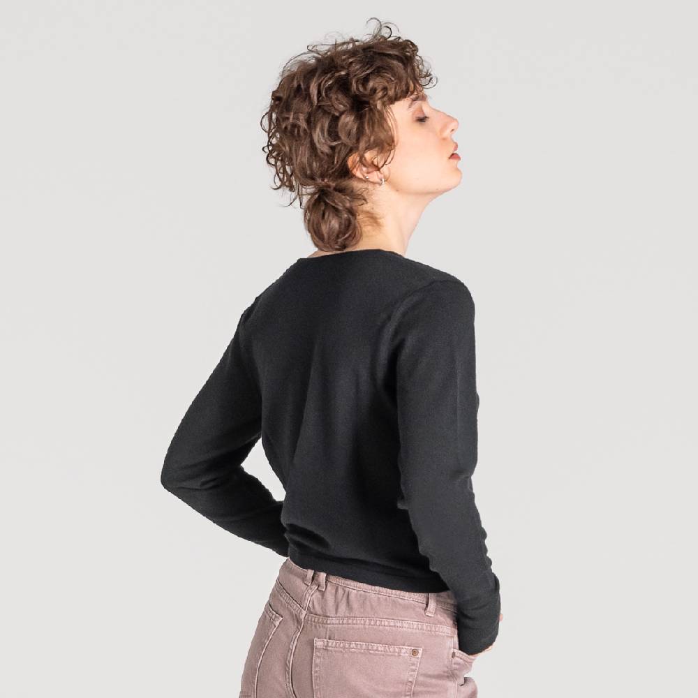 LIVING CRAFTS ALIZEE - Strickjacke - Off Black Speichern exportieren