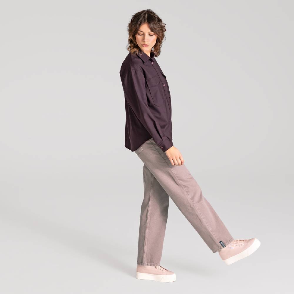 LIVING CRAFTS ALIX - Utility Shirt - Aubergine Im Verkauf