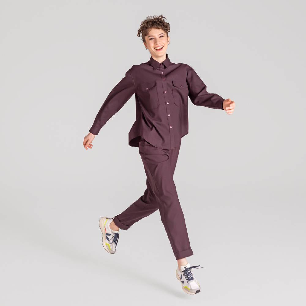 LIVING CRAFTS ALIX - Utility Shirt - Aubergine Im Verkauf