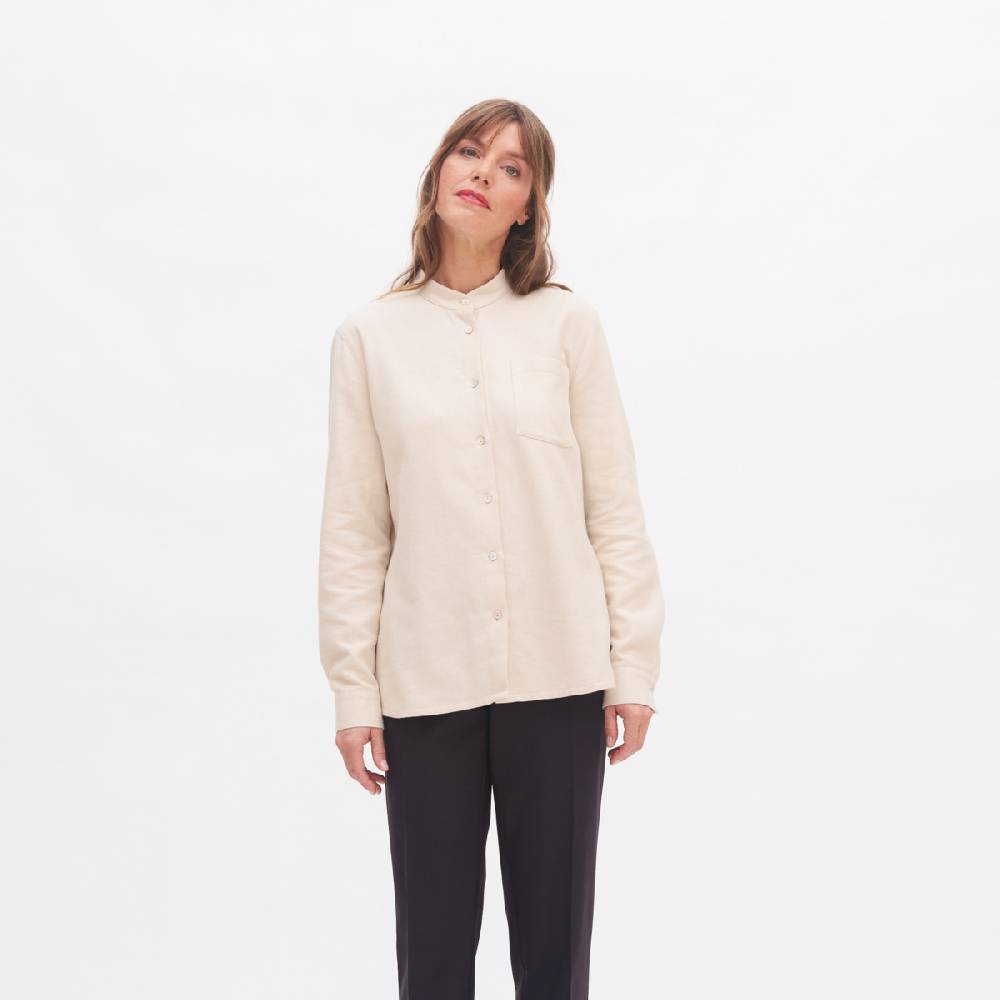 LIVING CRAFTS ANCY - Flanellhemd - Stone Grey zollfrei