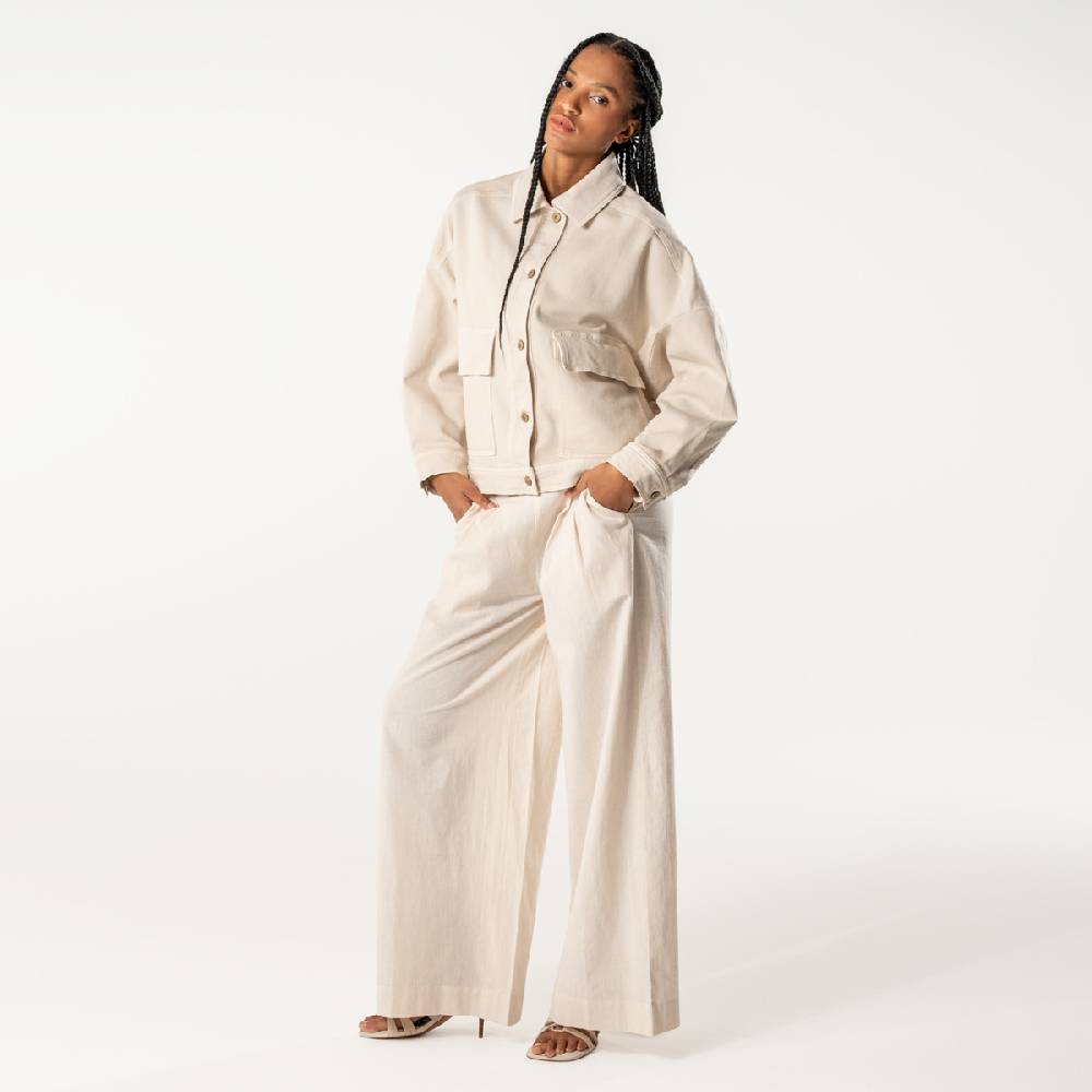 LIVING CRAFTS DAFNE - Jeansjacke - Sand Blitzverkäufe