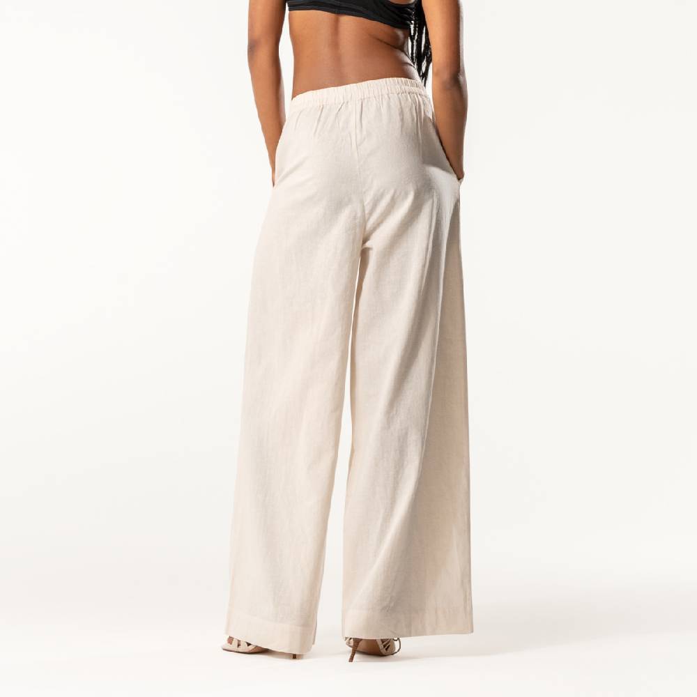 LIVING CRAFTS DUYEN - Weite Bundfaltenhose - Sand Fabrik Onlineshop