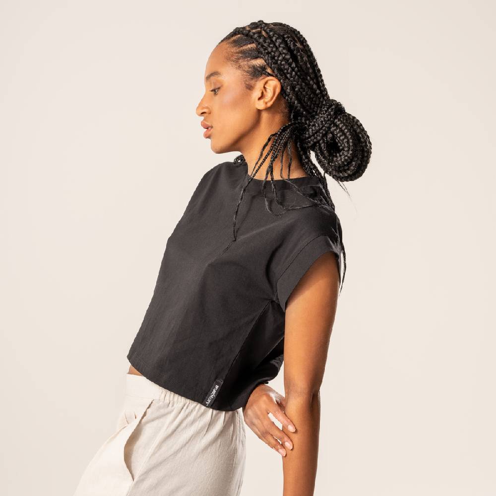 LIVING CRAFTS DANBI - Boxy T-Shirt - Black Exklusivangebot