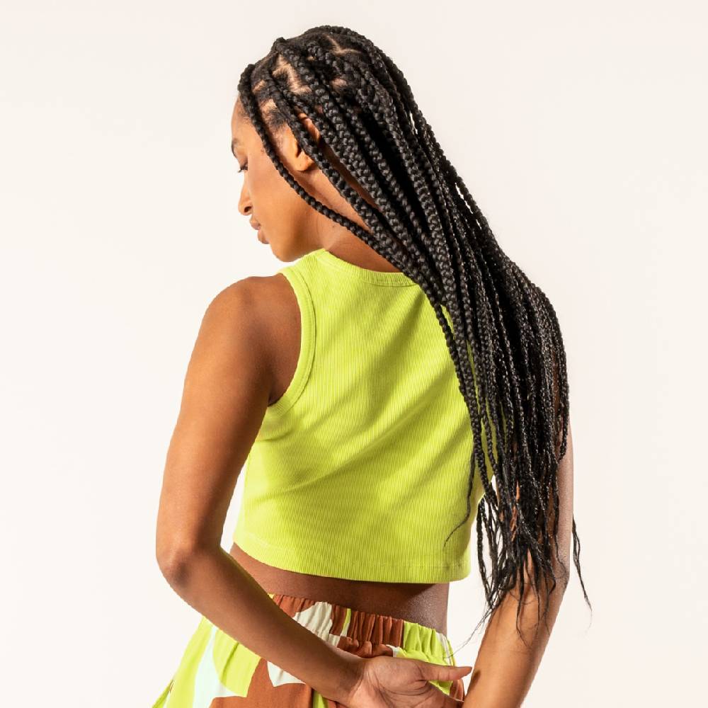 LIVING CRAFTS DEMI - Ripp-Crop-Top - Pear Preisnachlass
