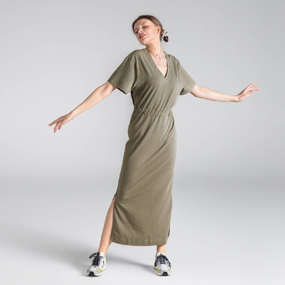 LIVING CRAFTS BAHATI - Kleid - Khaki Valentinstagsangebot