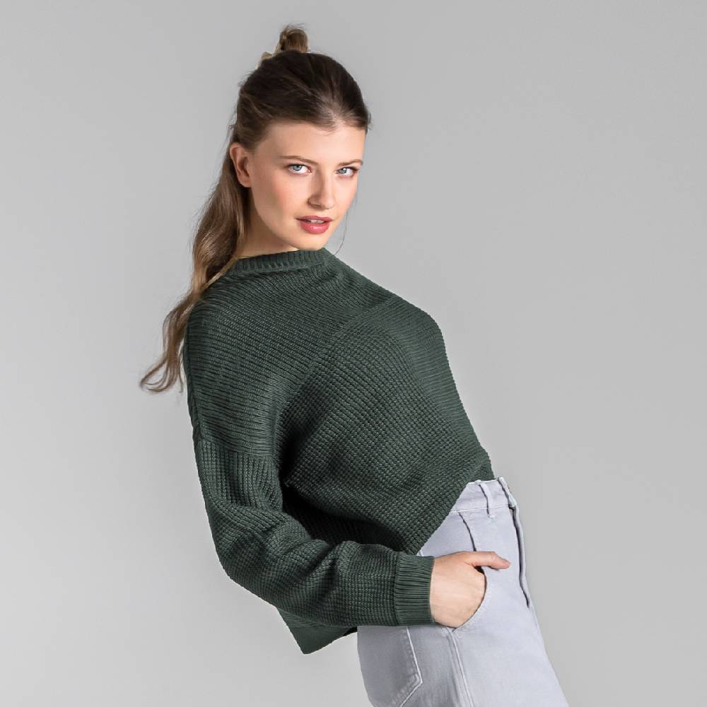 LIVING CRAFTS BEEKE - Pullover - Dark Khaki Jubiläumsangebot