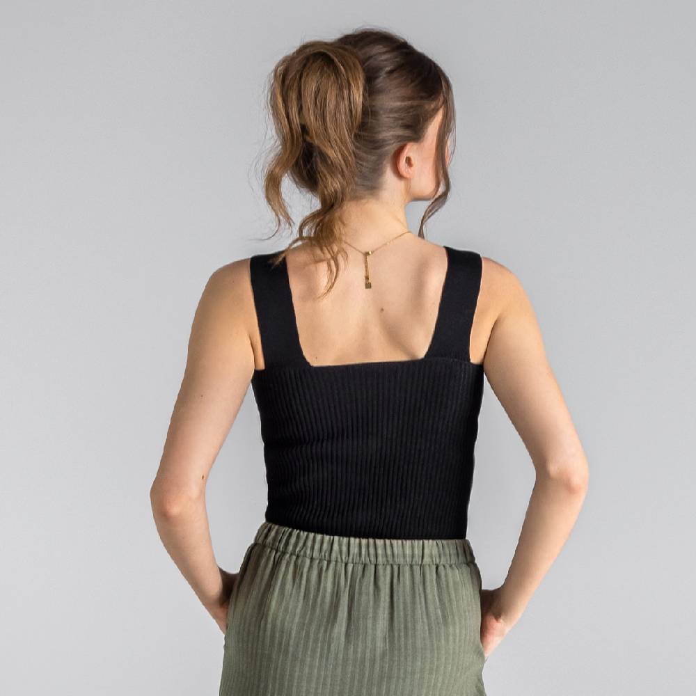 LIVING CRAFTS BIENKE - Strick Top - Black Neuheiten