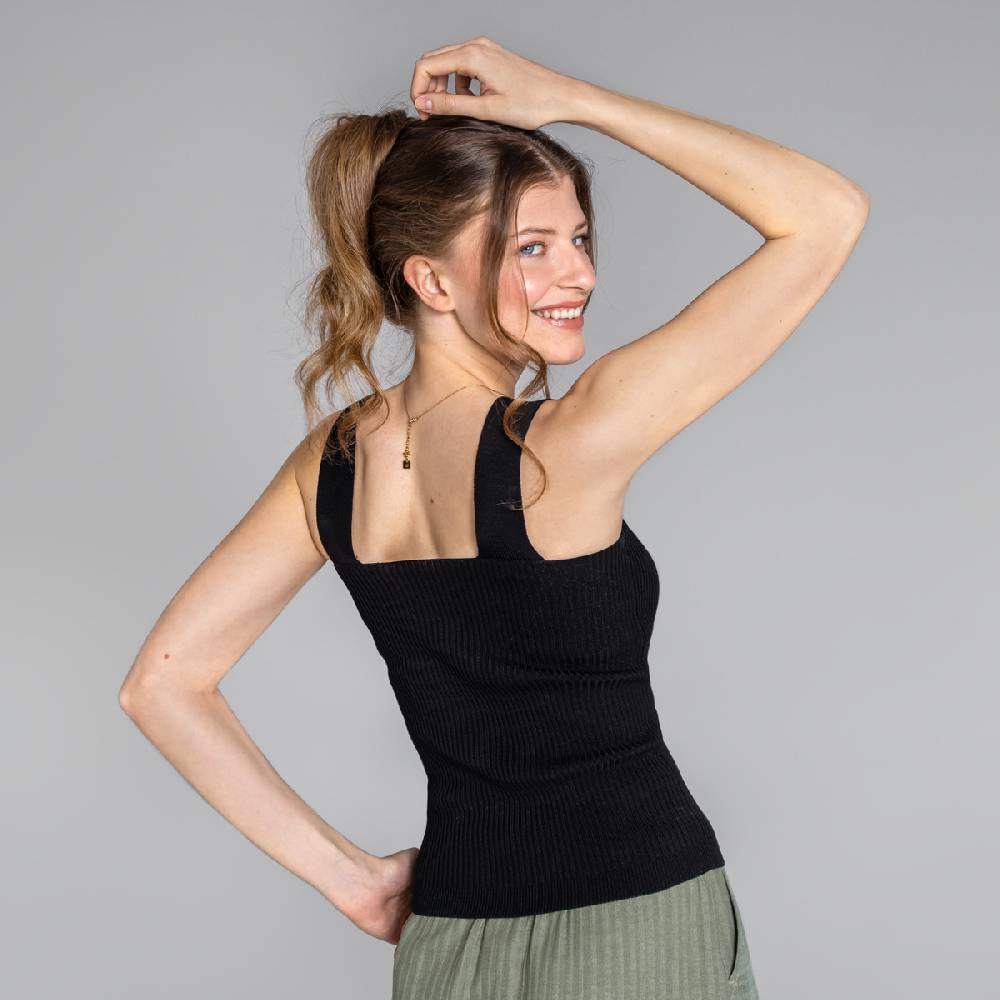 LIVING CRAFTS BIENKE - Strick Top - Black Neuheiten