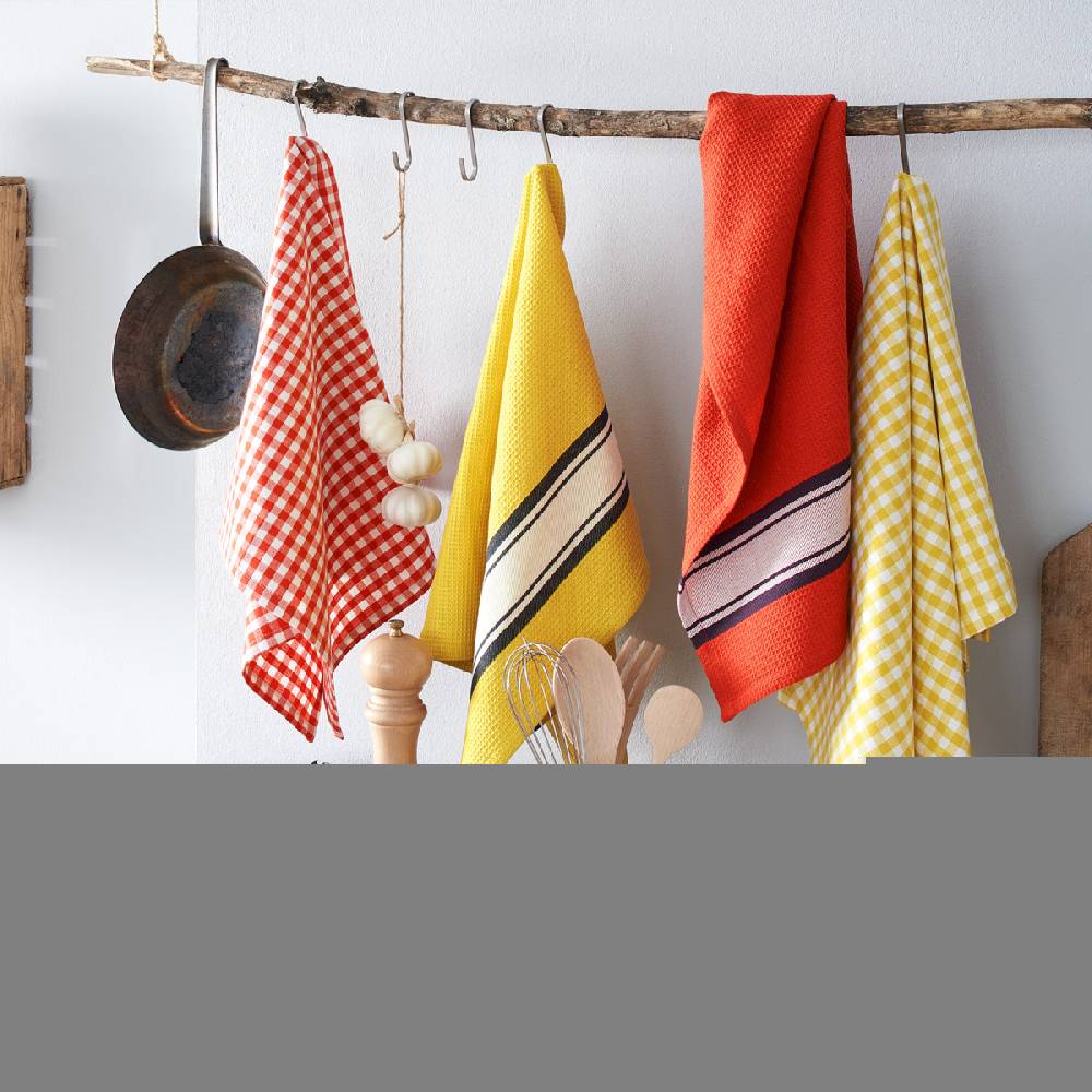LIVING CRAFTS DELHI - Geschirrtücher, 2er-Pack - Red Clay Begrenzt auf 3 Tage