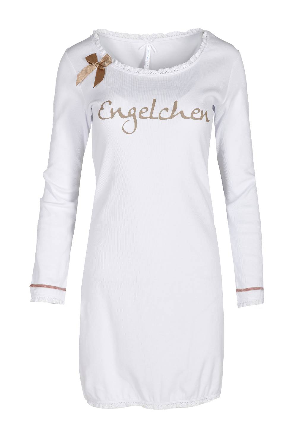 Louis & Louisa Nachthemd Damen Rippe "Engelchen", weiß Cyber Monday