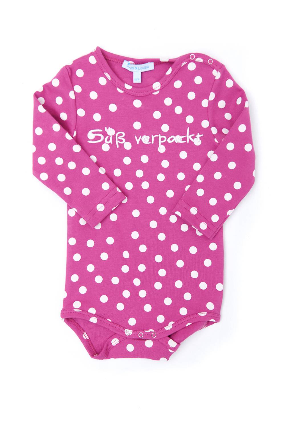 Louis & Louisa Body Baby "Süß verpackt", pink Pünktchen allover Speichern exportieren