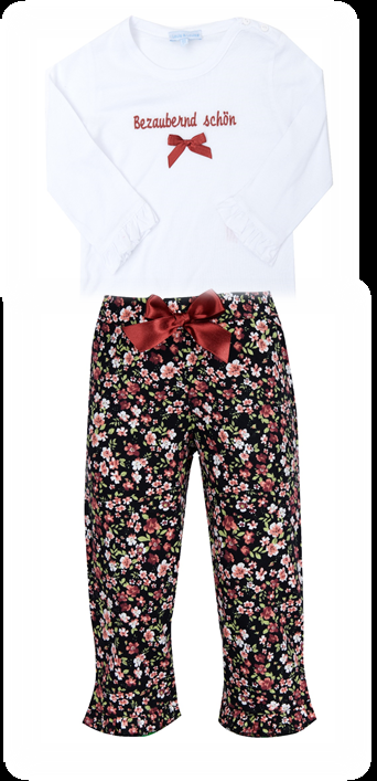 Louis & Louisa Baby-Set "Bezaubernd schön", weiß mit Rüsche / allover Black Friday Preise