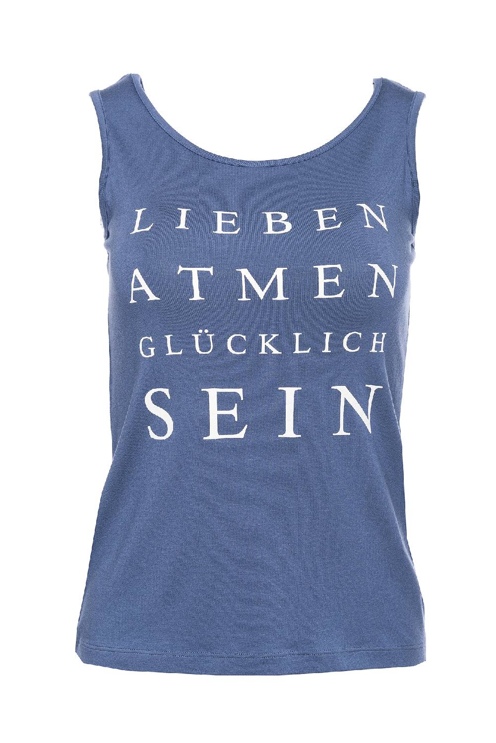 Louis & Louisa YOGA Tanktop Spruch, blau Große Rabatte