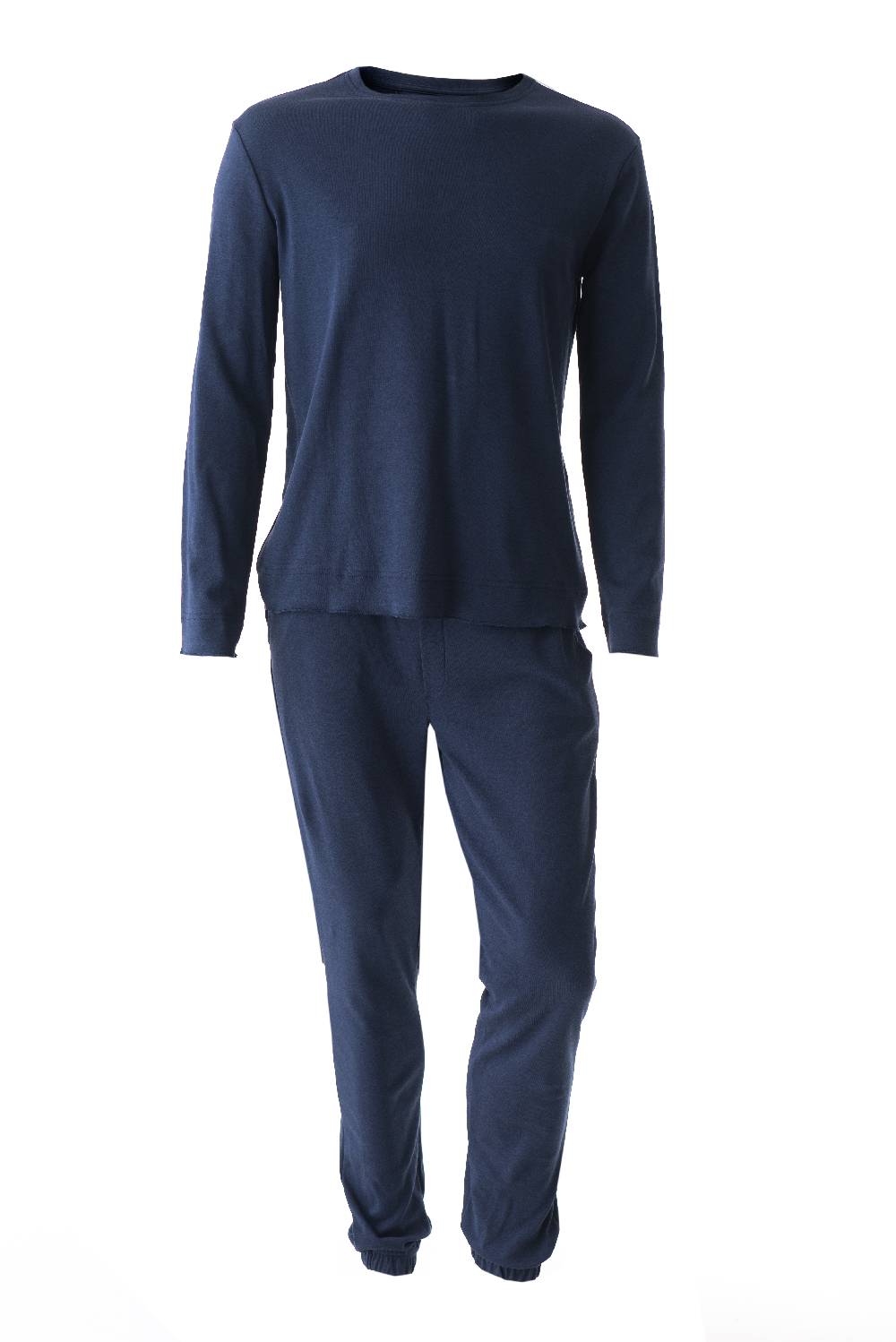 Louis & Louisa Pyjama Basic Herren, dunkelblau Saisonschlussverkauf